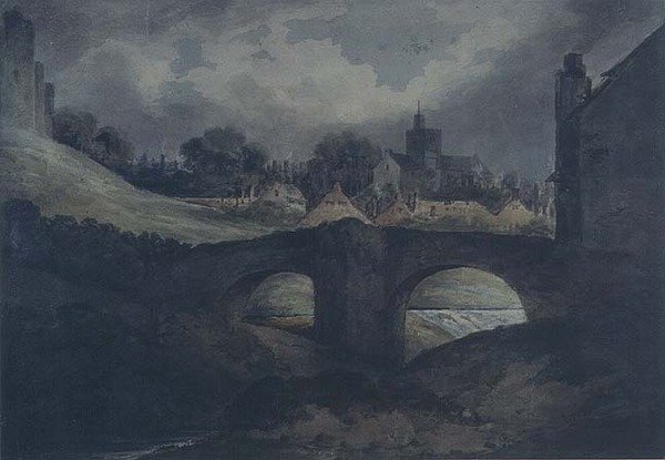 Brecon Stad en Brug door Benjamin Barker