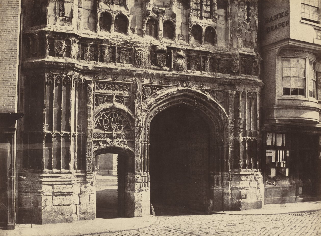 Christchurch Poort, Canterbury door Benjamin Brecknell Turner