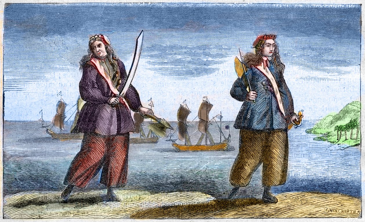 Anne Bonny en Mary Read door Benjamin Cole