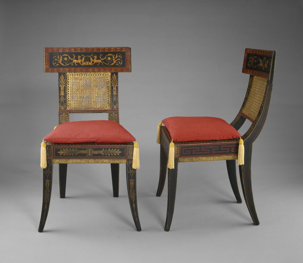 Paar zijstoelen, ca. 1808 door Benjamin Henry Latrobe