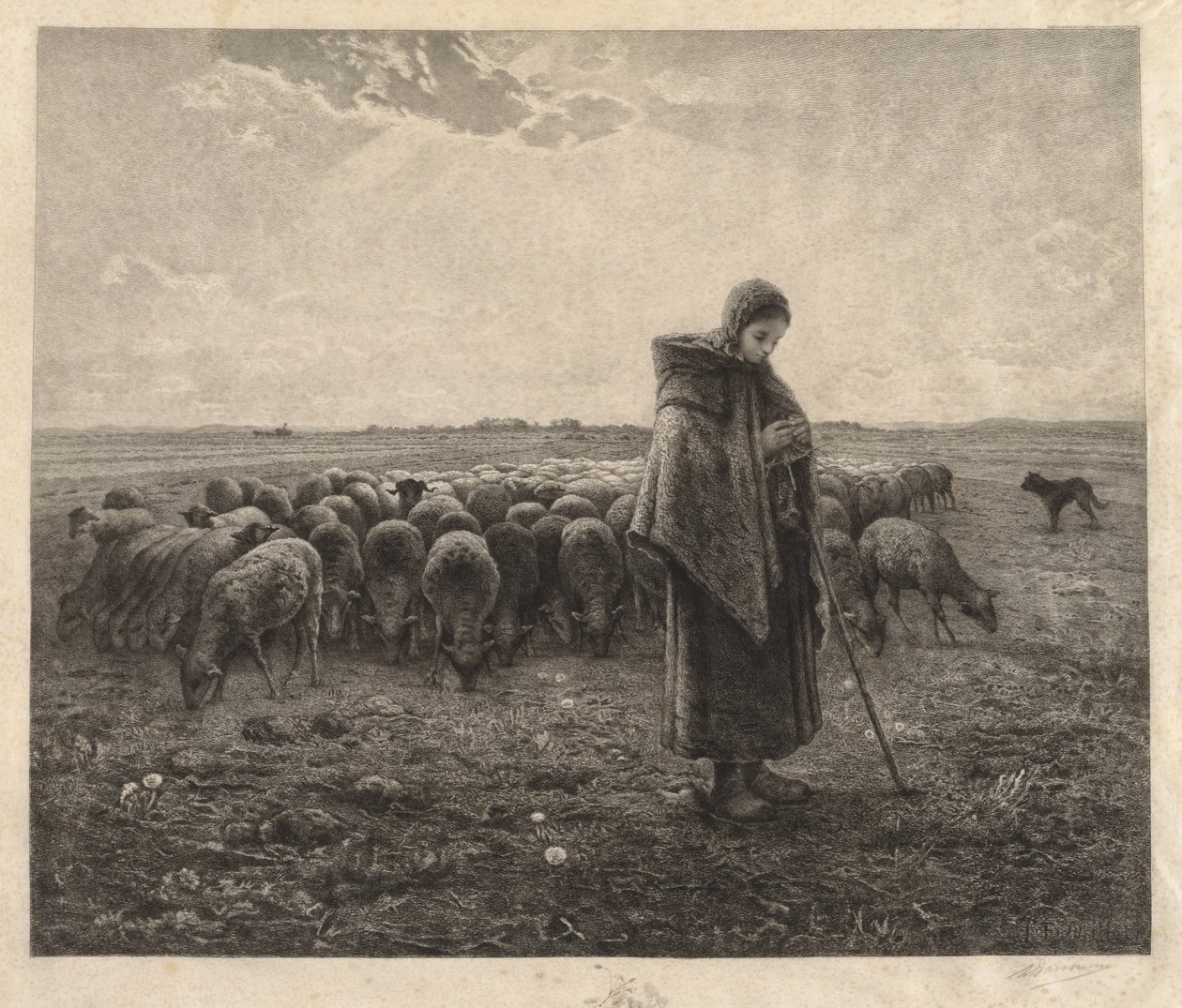 De Schaapskooi door Benjamin Louis Auguste Damman
