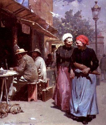 Parijse markt door Benjamin Osro Eggleston