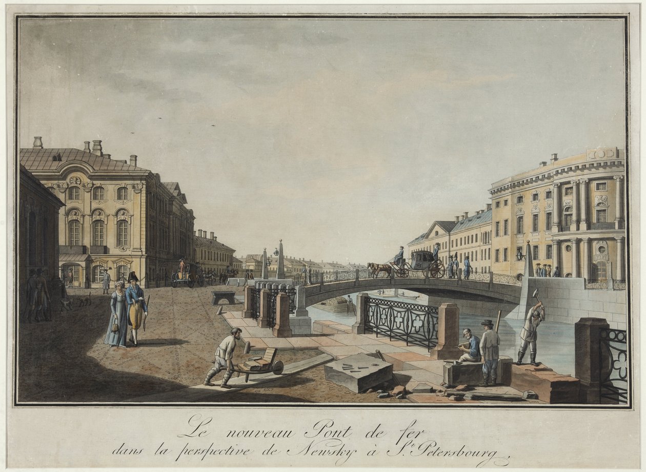 Zicht op de Groene Brug in Sint-Petersburg door Benjamin Patersson