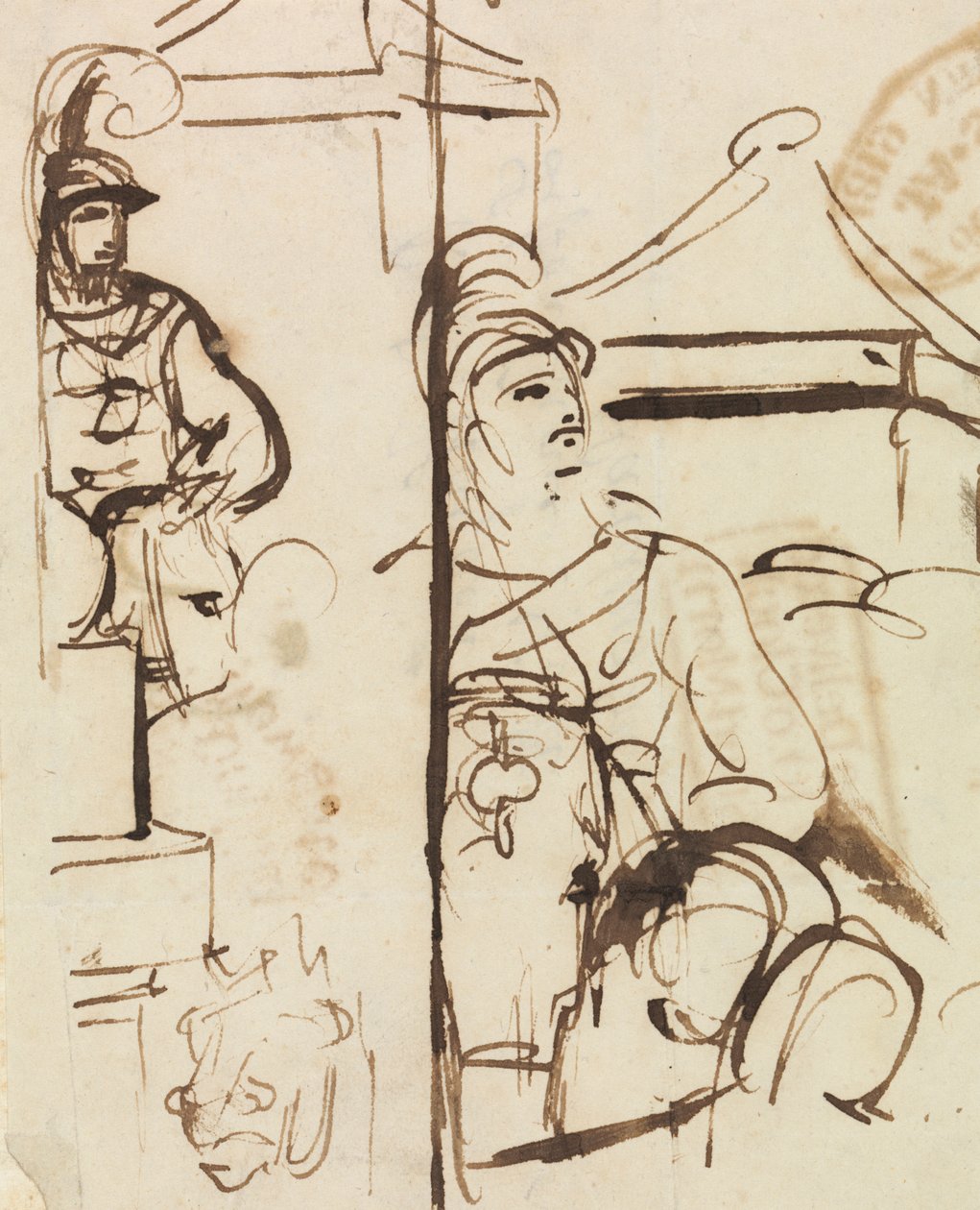 Compositie studie van soldaten door Benjamin Robert Haydon