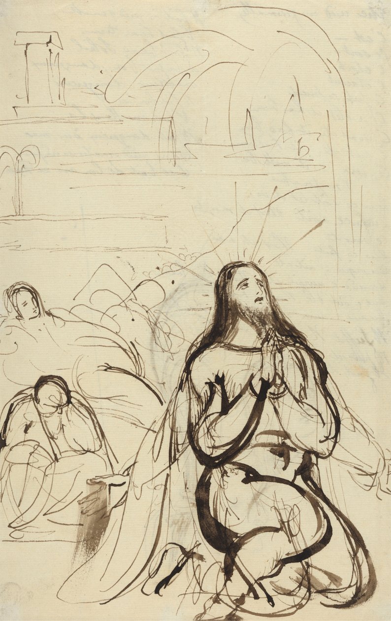 Studie voor, Agonie in de tuin door Benjamin Robert Haydon