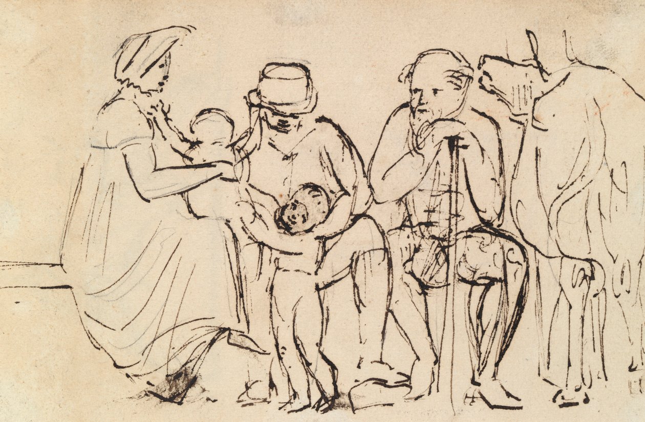 Studie van Zittende Figuren door Benjamin Robert Haydon