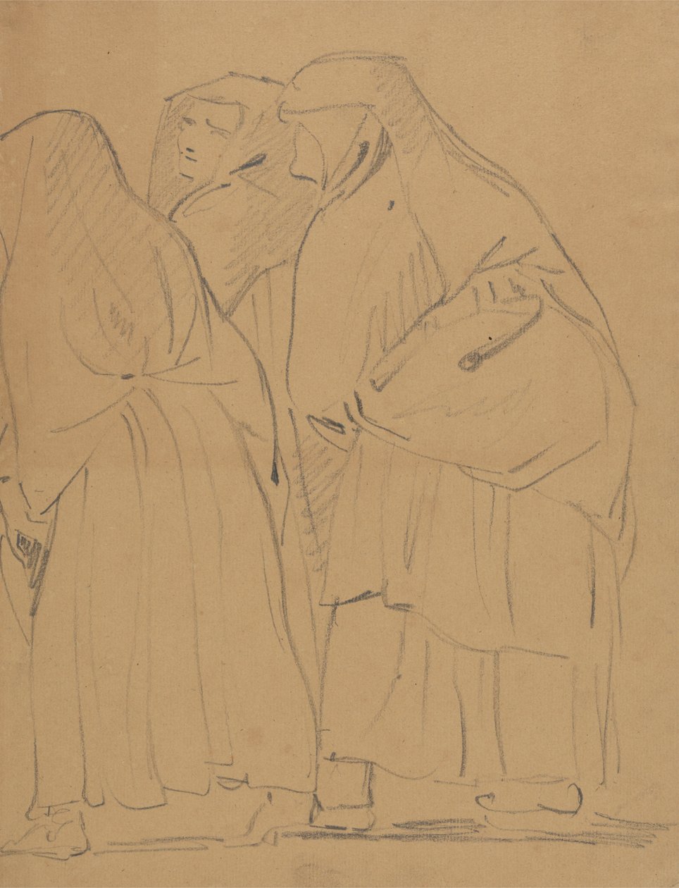 Studie van een Groep Geklede, Staande Figuren door Benjamin Robert Haydon