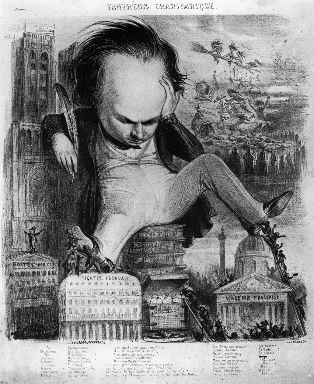 Karikatuur van Victor Hugo uit 