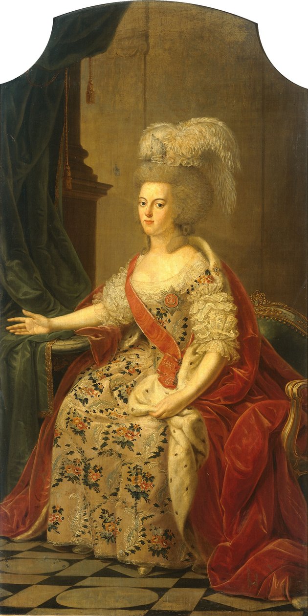 Portret van Wilhelmina van Pruisen, prinses van Oranje (1751-1820) door Benjamin Samuel Bolomey