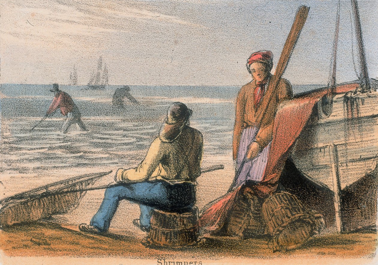 Garnalenvissers door Benjamin Waterhouse Hawkins