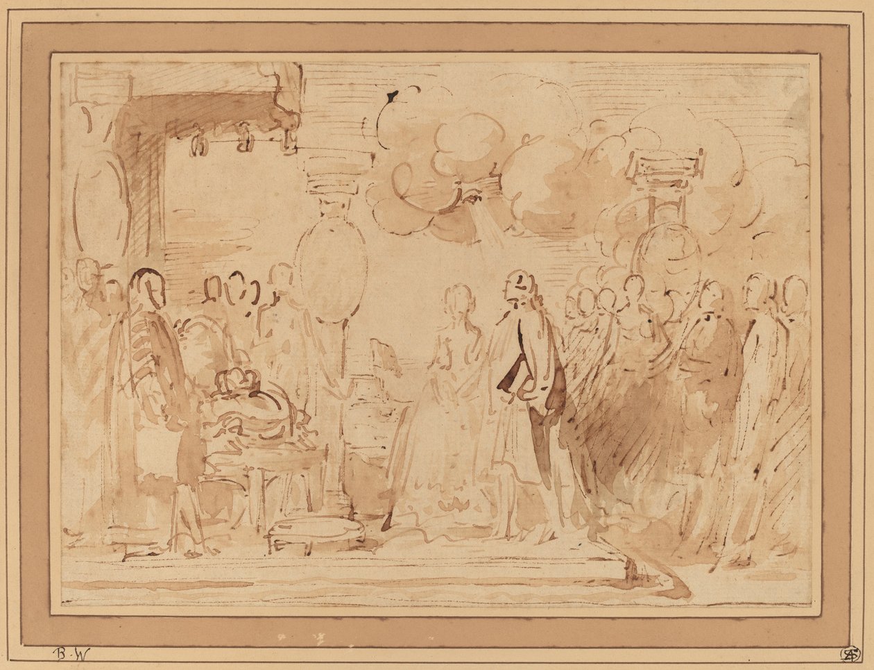 George III hervat de koninklijke macht in 1789 door Benjamin West