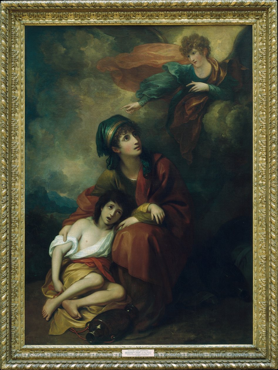 Hagar en Ismaël door Benjamin West