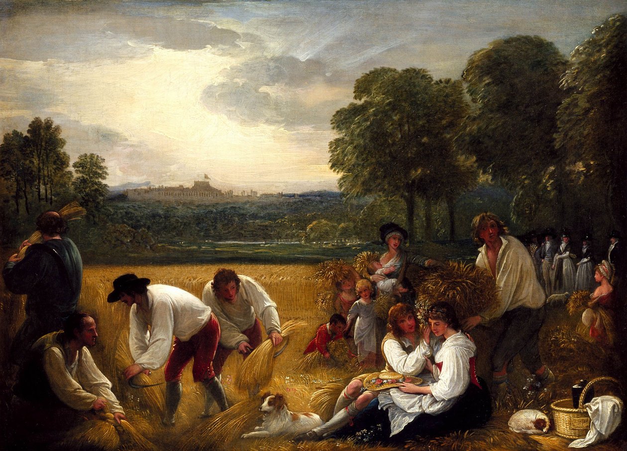 Oogsten in Windsor door Benjamin West, PRA door Benjamin West