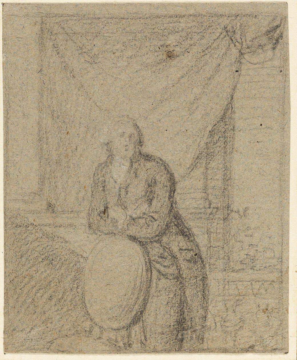 Portret van een man voor een raam door Benjamin West