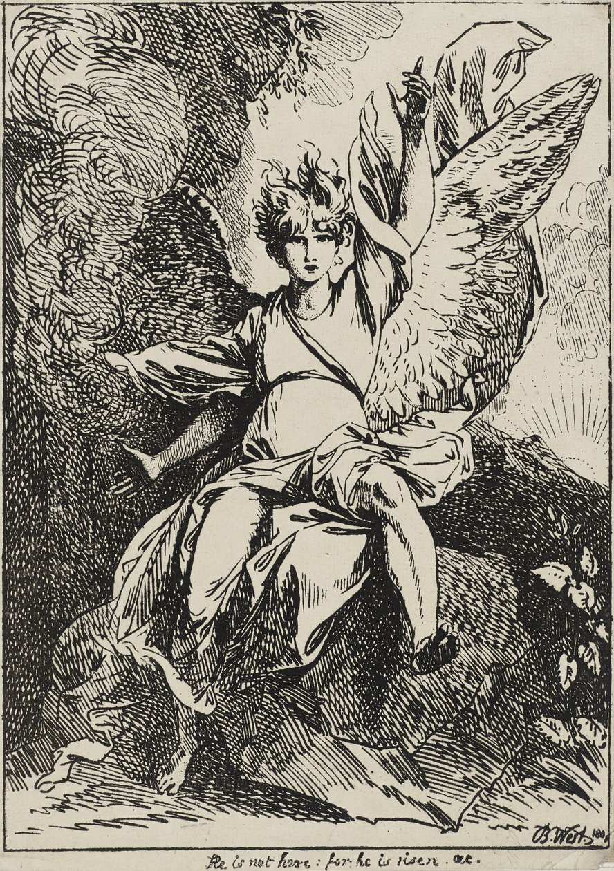 De engel van de opstanding, 1801 door Benjamin West
