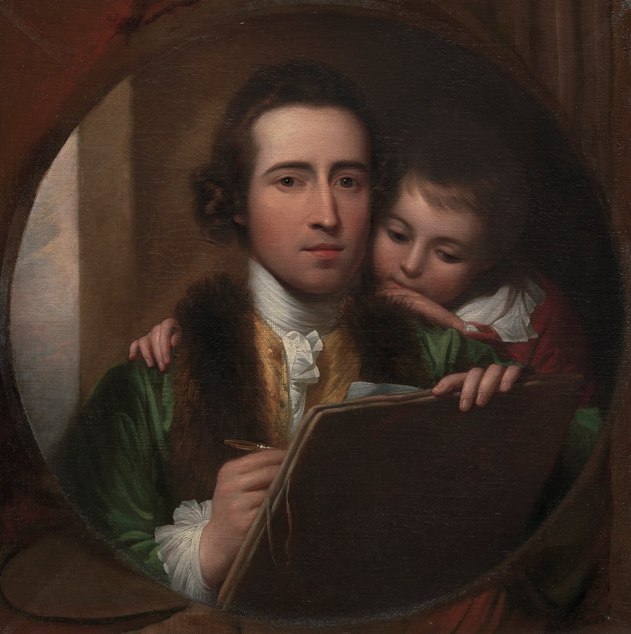De kunstenaar en zijn zoon Raphael door Benjamin West