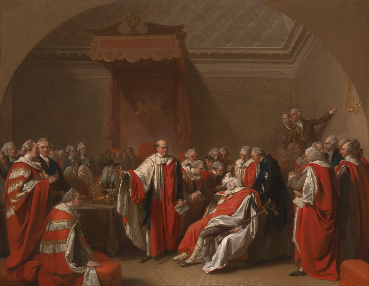 De dood van Chatham door Benjamin West