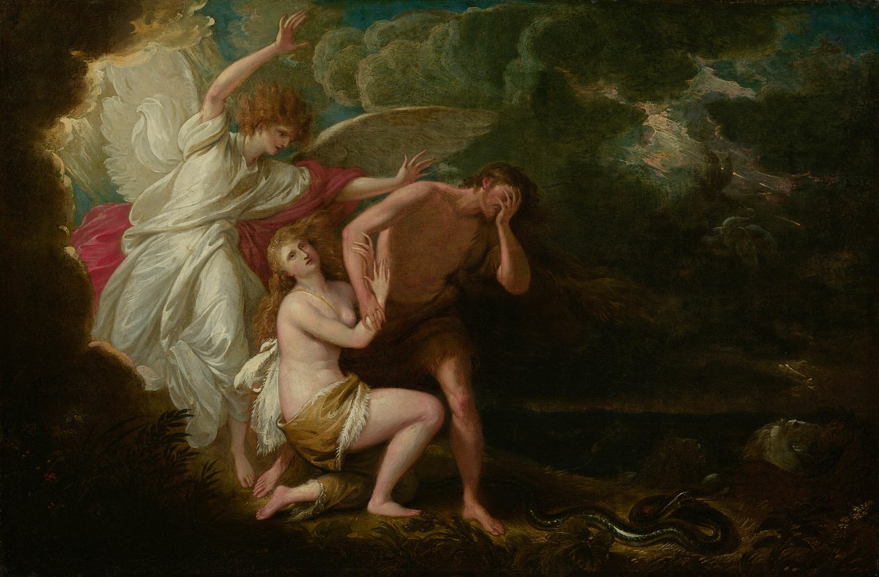 De Verdrijving van Adam en Eva uit het Paradijs door Benjamin West