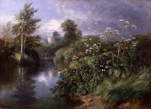 De oevers van de rivier door Benjamin Williams Leader