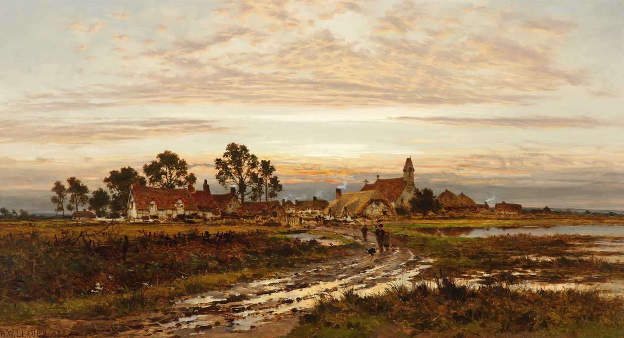 Worcestershire ochtend na regen, 1897 door Benjamin Williams Leader