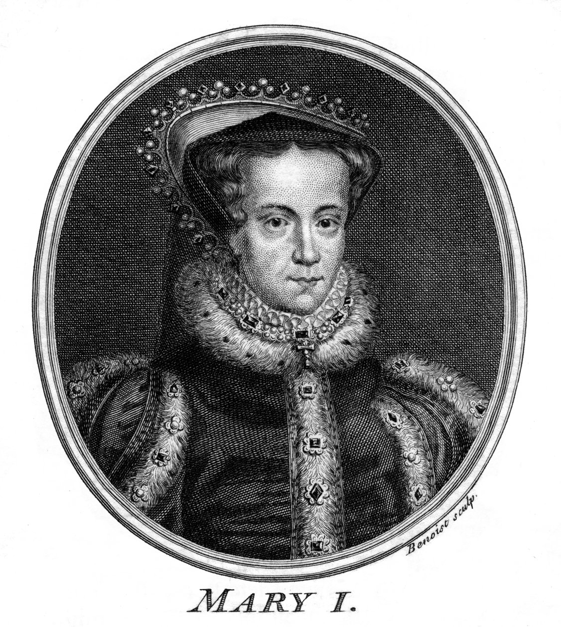 Koningin Mary I van Engeland door Benoist