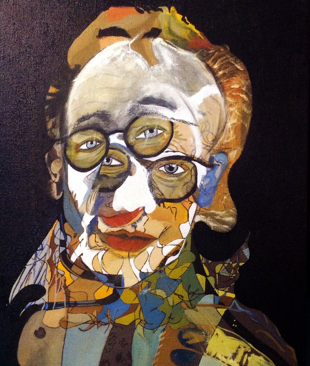 50 grote schrijvers uit de geschiedenis : Allen Ginsberg, 2015 (olieverf en acryl op doek) door Benoit Erwann Boucherot