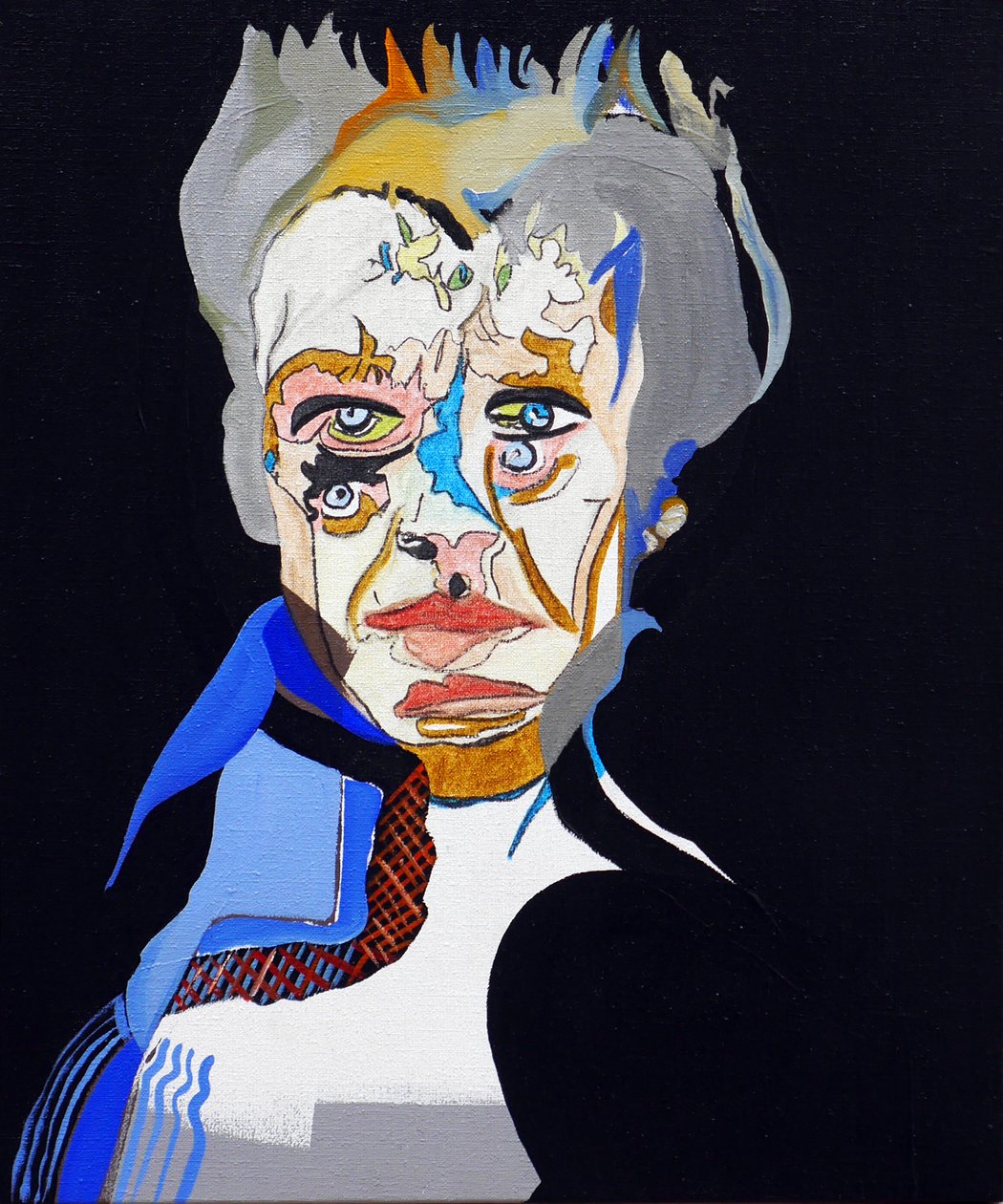 50 grote schrijvers uit de geschiedenis : Hervé Guibert, 2015 (olieverf en acryl op doek) door Benoit Erwann Boucherot