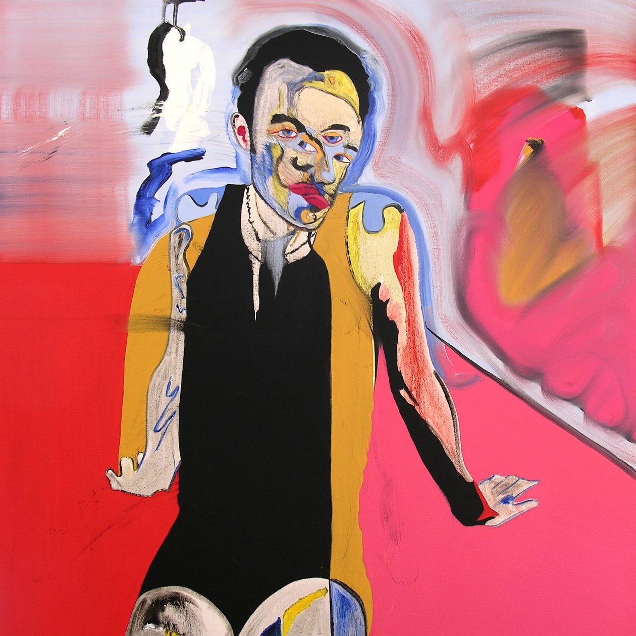 Zelfportret in Udaipur, Rajasthan, 2006 (olieverf op doek) door Benoit Erwann Boucherot