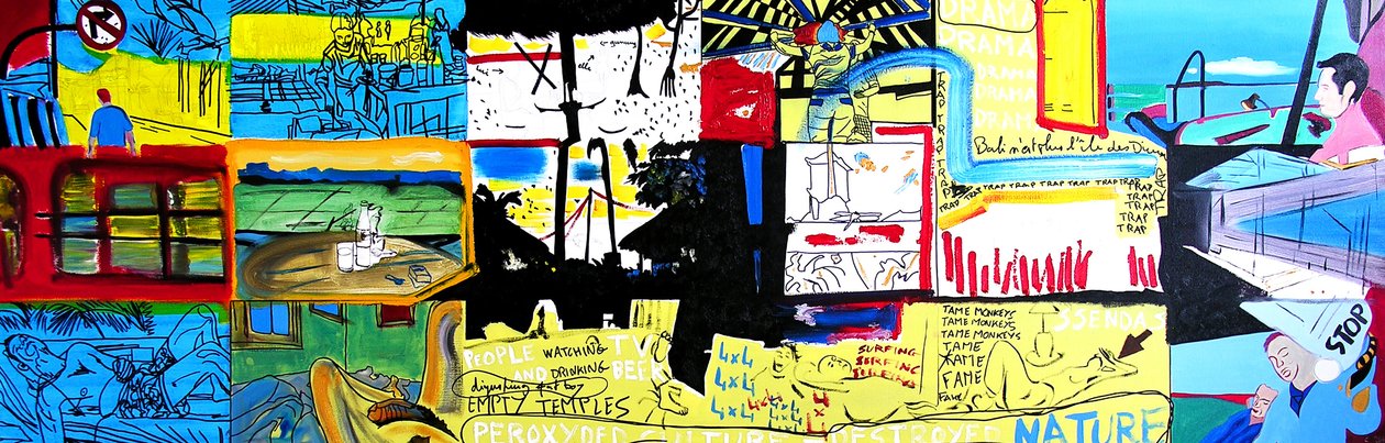 Bali is niet langer het eiland van de goden, 2004 (olieverf op doek) door Benoit Erwann Boucherot