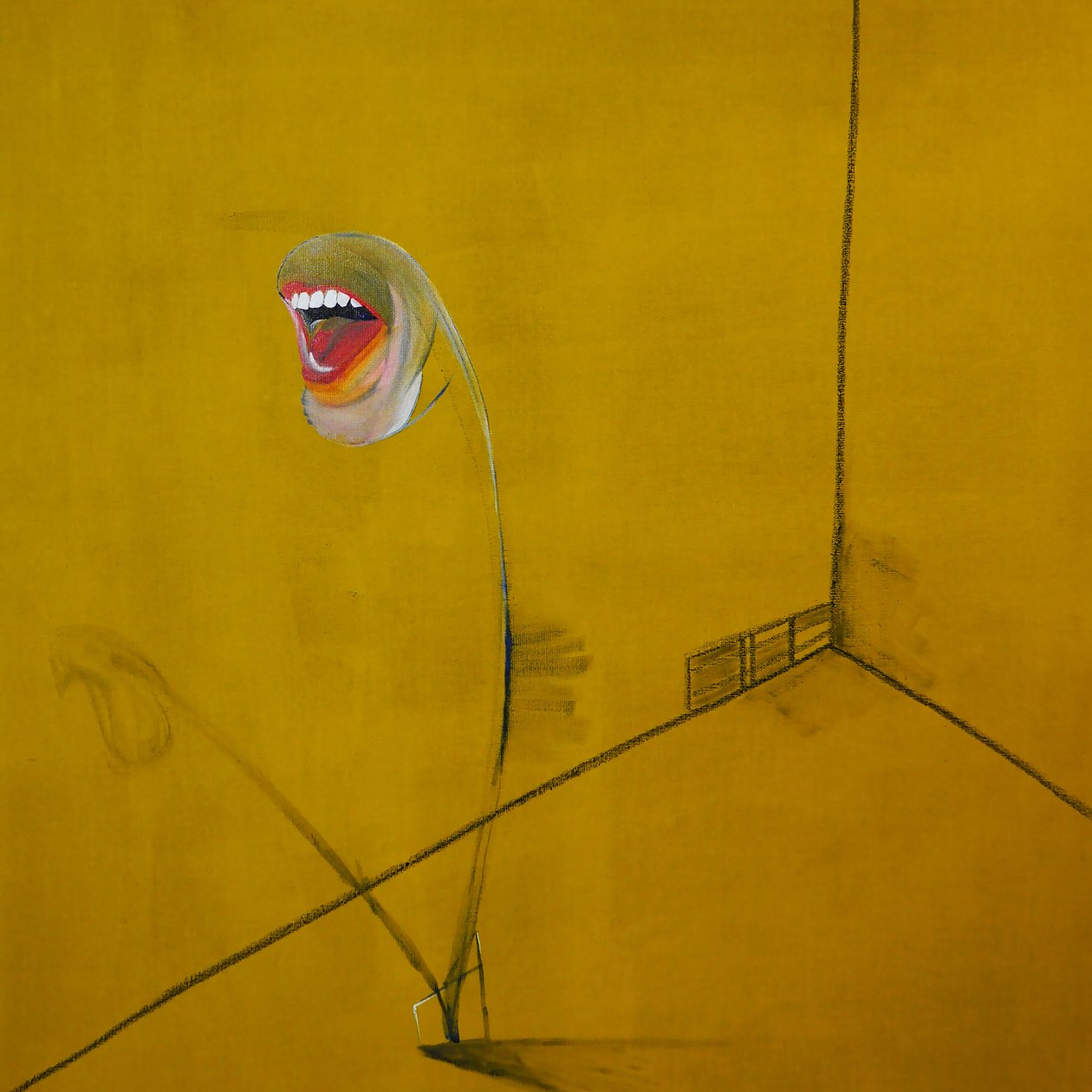 La colère, paneel 2, 2016 (olieverf en acryl op doek) door Benoit Erwann Boucherot