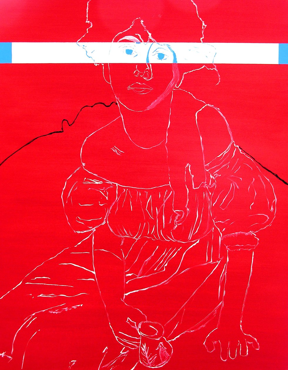 Miss N. 2, 2000 (olieverf op doek) door Benoit Erwann Boucherot