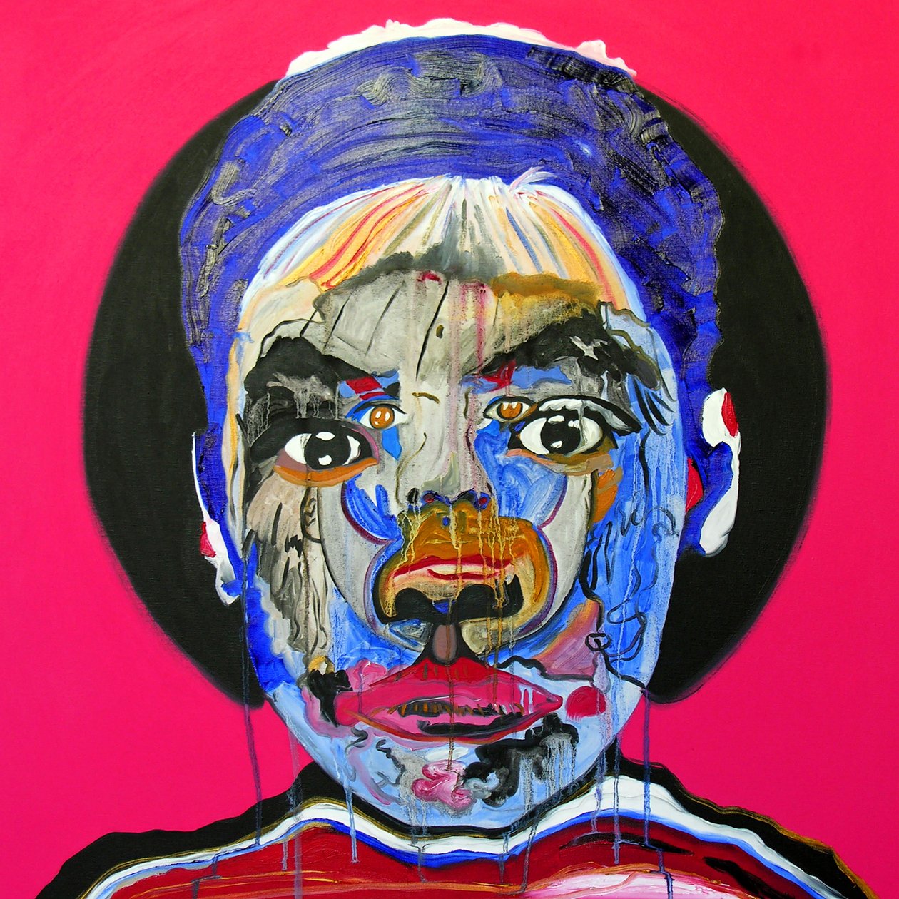 Surportret : Andy Warhol  Romaric, 2005 (olieverf op doek) door Benoit Erwann Boucherot