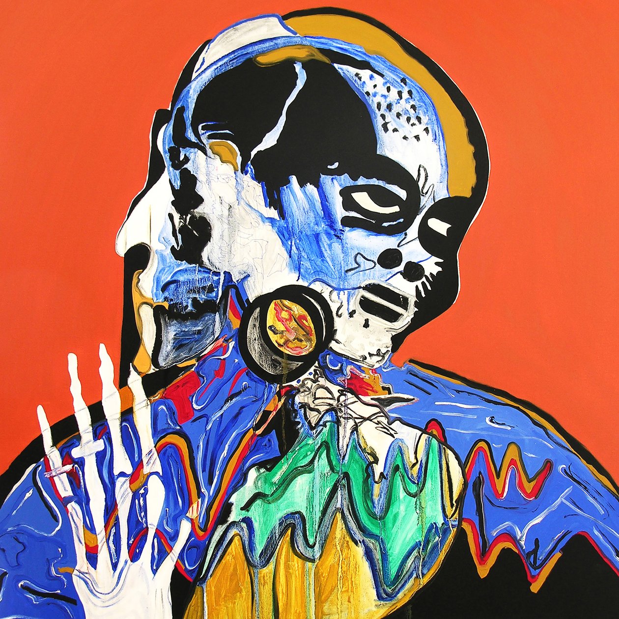 Surportret: Danse macabre, Pickenheim, 2005 (olieverf op doek) door Benoit Erwann Boucherot
