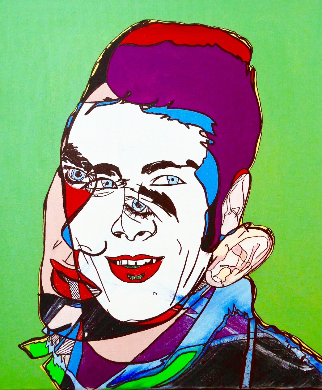 Surportret : Jimmy Dean, 2005 (olieverf op doek) door Benoit Erwann Boucherot