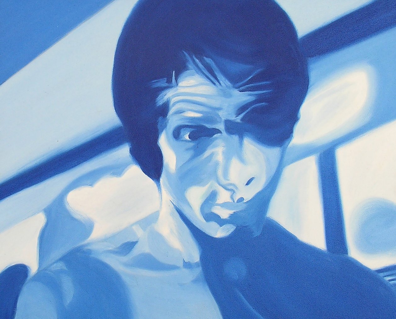 Surportret : Sébastien, 2005 (olieverf op doek) door Benoit Erwann Boucherot
