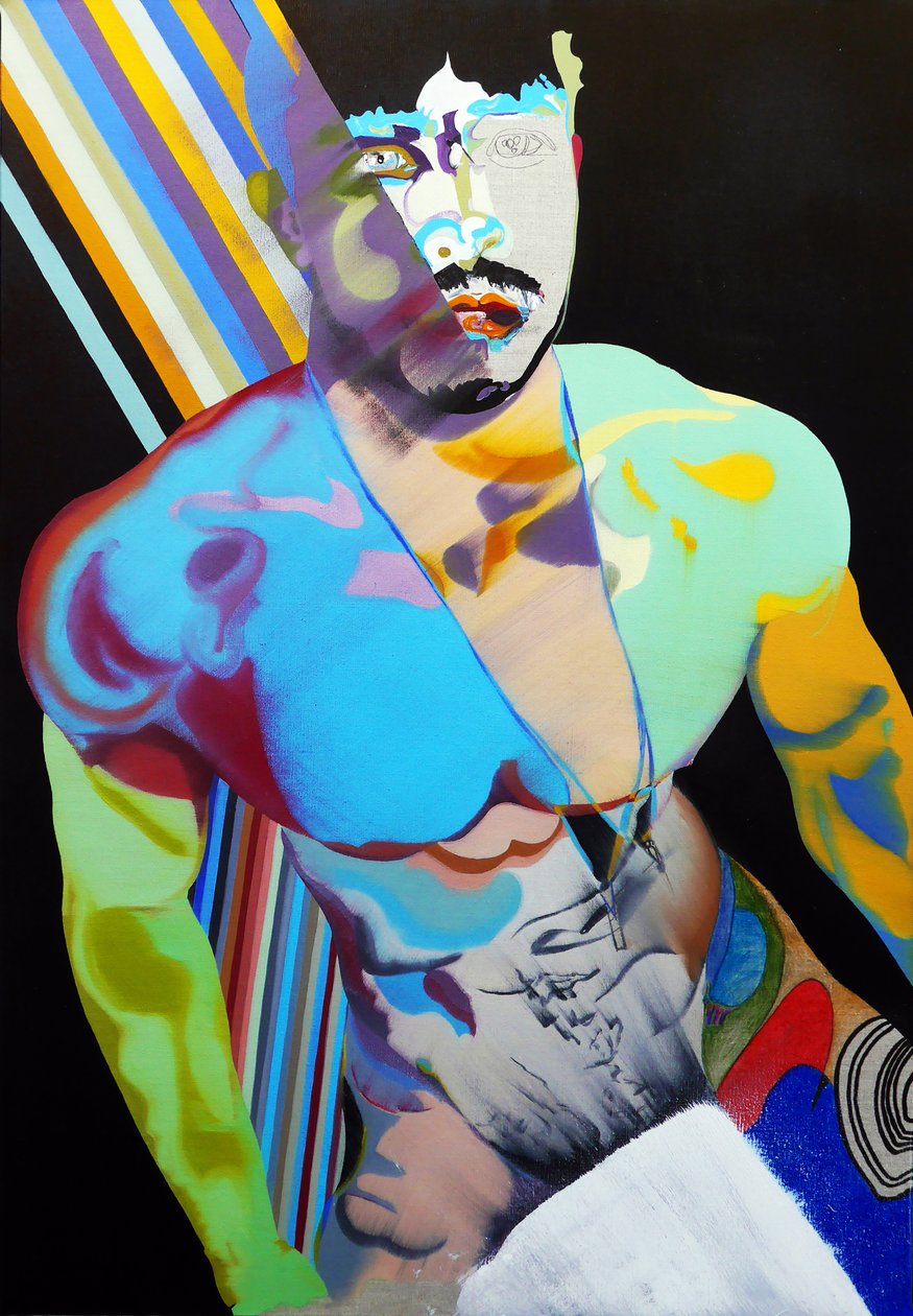 Surportret: Theseus, akte 3, 2020 (olieverf op doek) door Benoit Erwann Boucherot