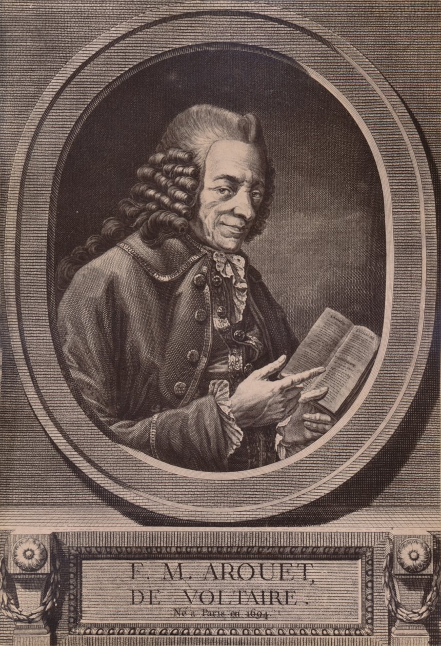 Voltaire, Franse schrijver en filosoof, 18e eeuw, 1894 door Benoit Louis Henriquez