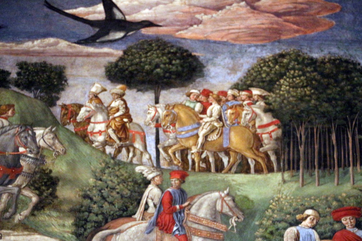Italiaans: De reis van de Wijzen: de Gasparre-processie van de Jongste Koning door Benozzo Gozzoli