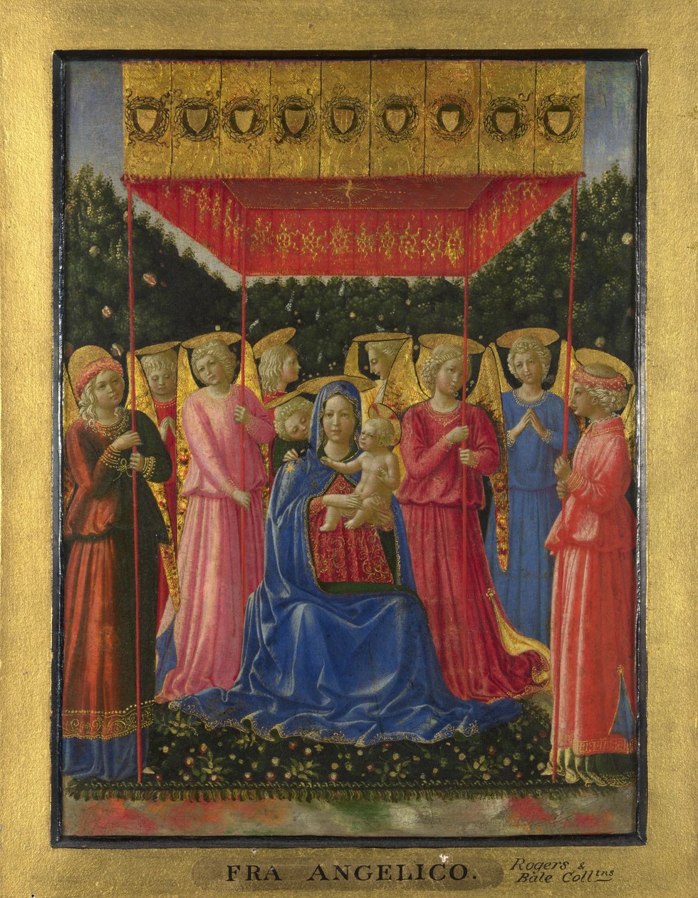 De Maagd en het Kind met engelen, ca. 1450 door Benozzo Gozzoli