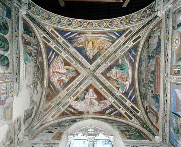 Episodes uit het leven van St. Augustinus, van het koorplafond, 1463-65 door Benozzo di Lese di Sandro Gozzoli