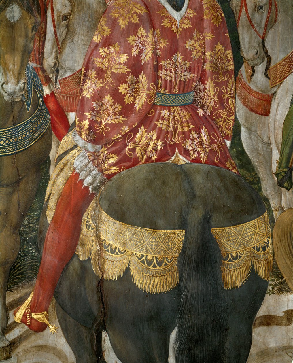 De aanbidding van de Wijzen (fresco) door Benozzo di Lese di Sandro Gozzoli