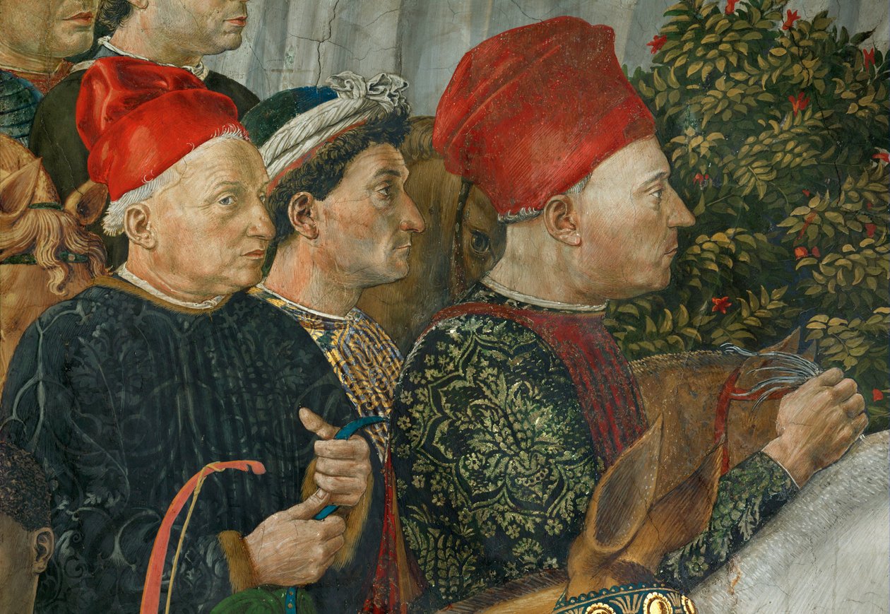 De aanbidding van de Wijzen (fresco) door Benozzo di Lese di Sandro Gozzoli