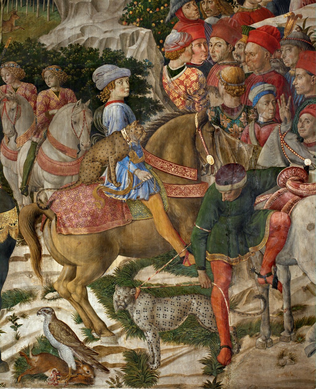 De aanbidding van de Wijzen (fresco) door Benozzo di Lese di Sandro Gozzoli