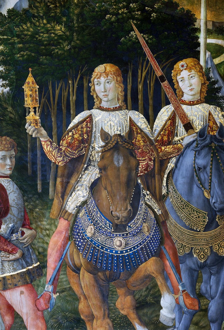 De Processie van de Wijzen (detail) door Benozzo di Lese di Sandro Gozzoli