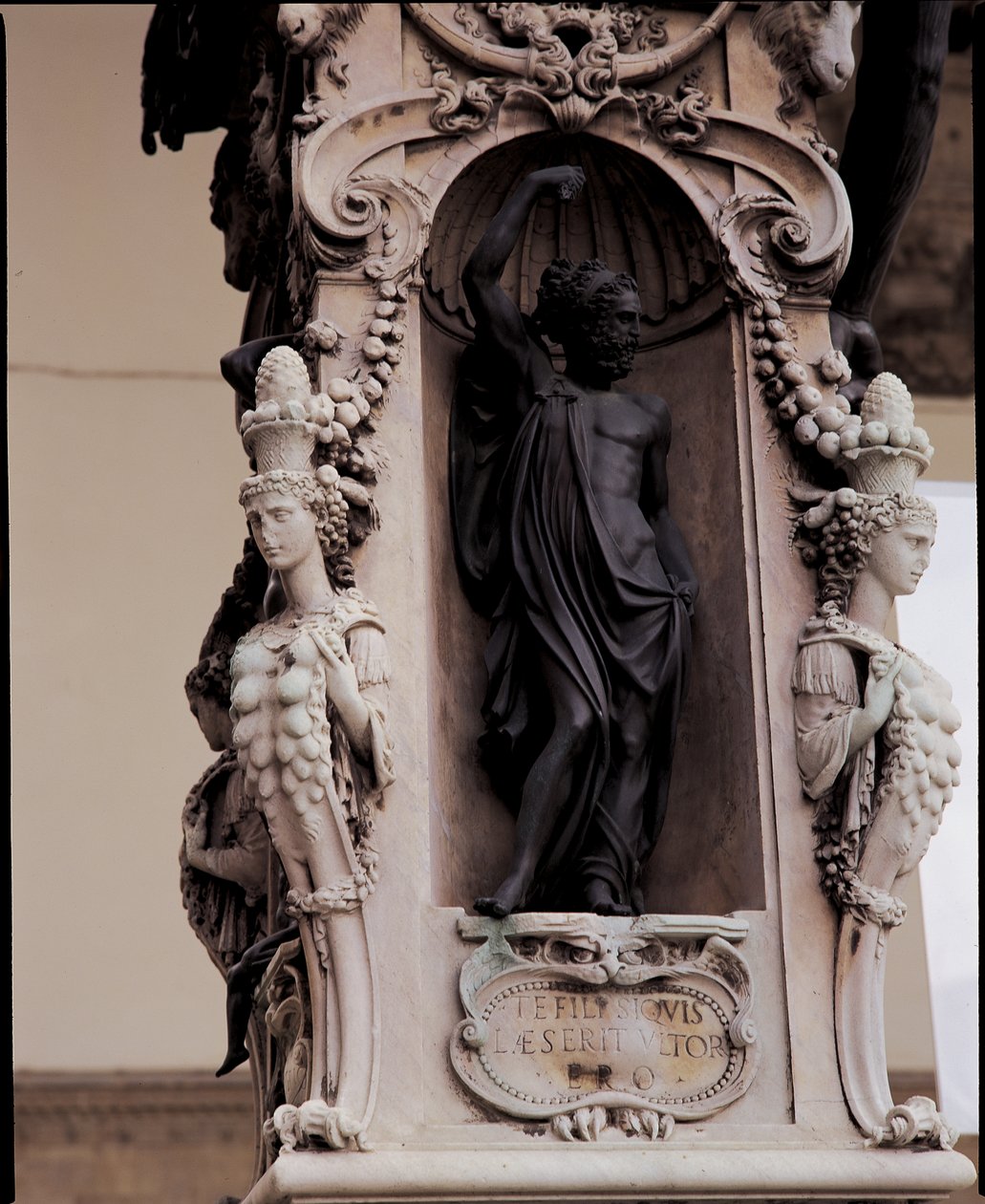 Detail van Jupiter, van de basis van een sculptuur van Perseus met het hoofd van Medusa door Benvenuto Cellini