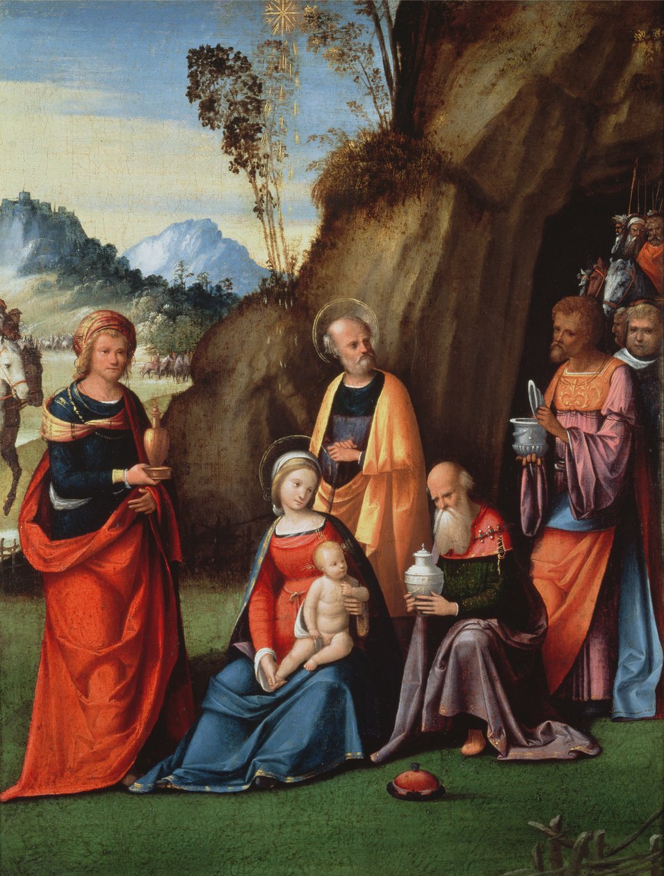 De Aanbidding der Wijzen, 1513 door Benvenuto Tisi da Garofalo