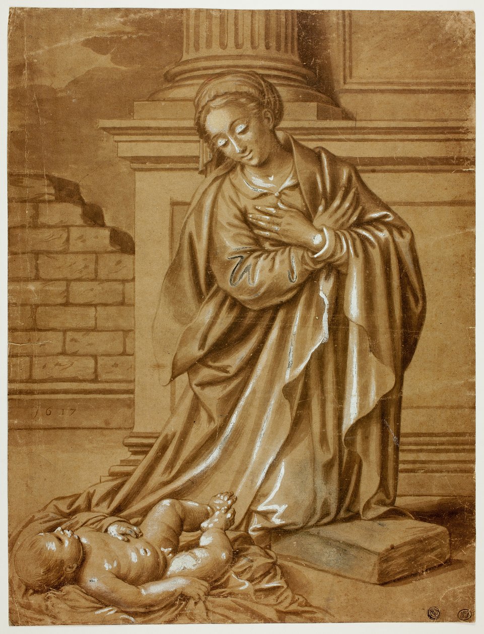 Madonna en Kind door Benvenuto Tisi da Garofalo