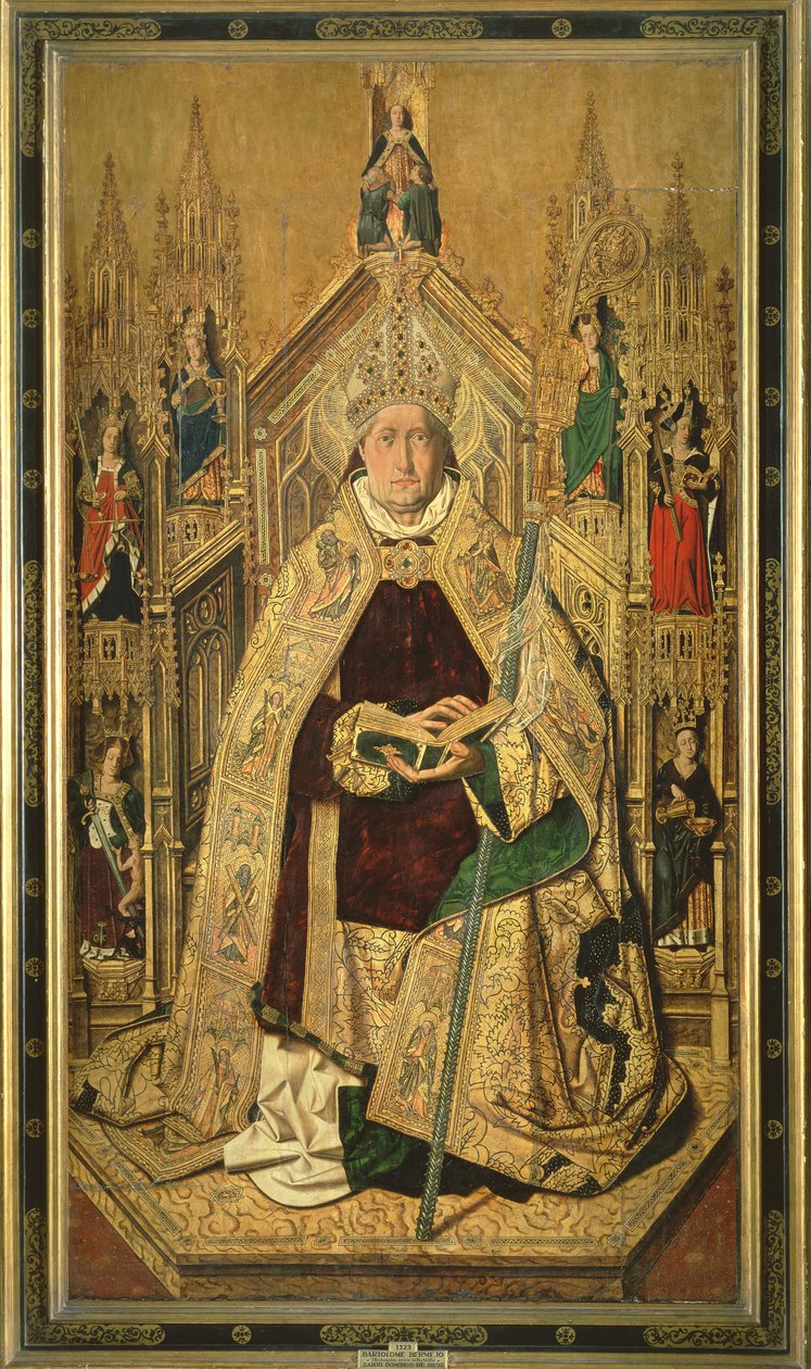 St. Dominicus als Abt van Silos, 1474 door Bartolomé Bermejo