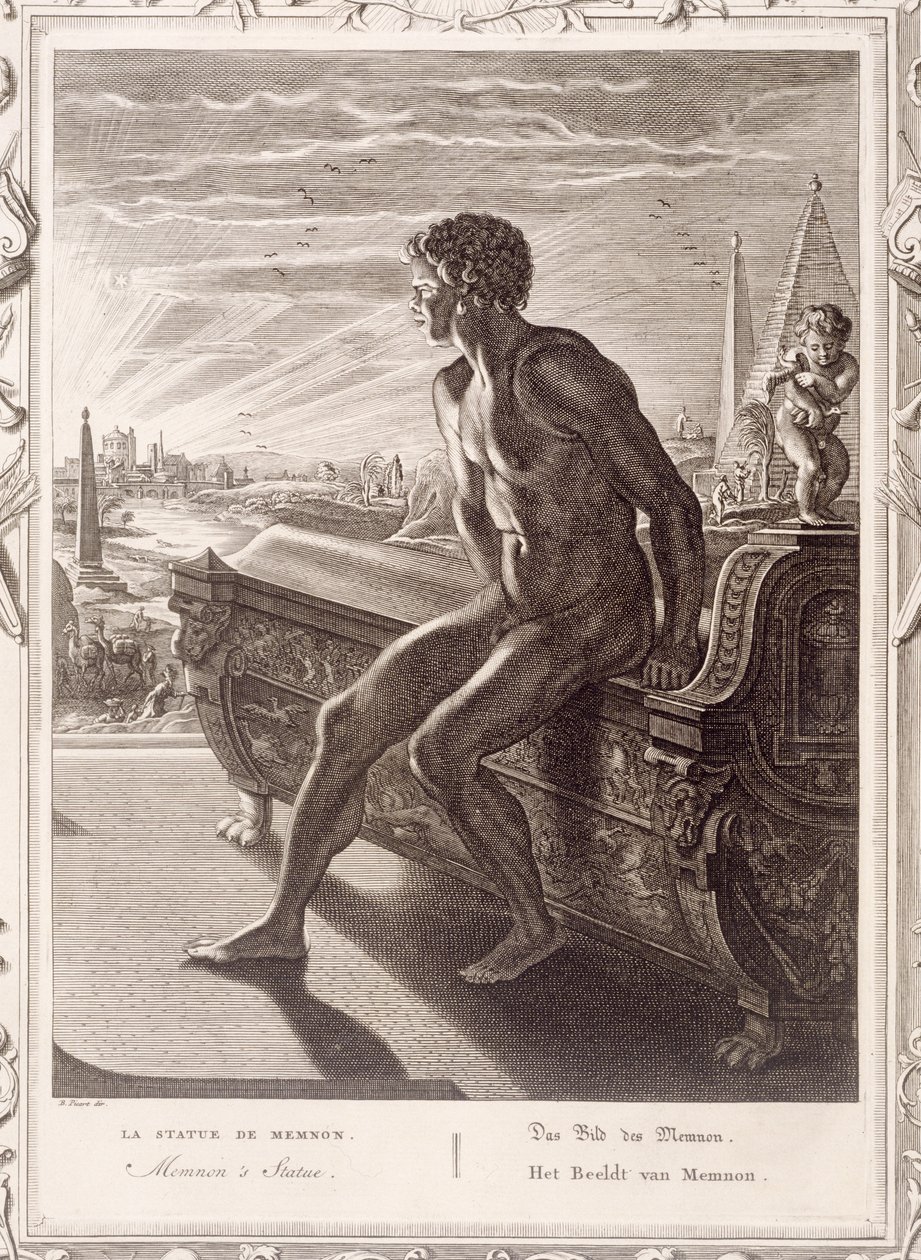 Standbeeld van Memnon, 1731 door Bernard Picart