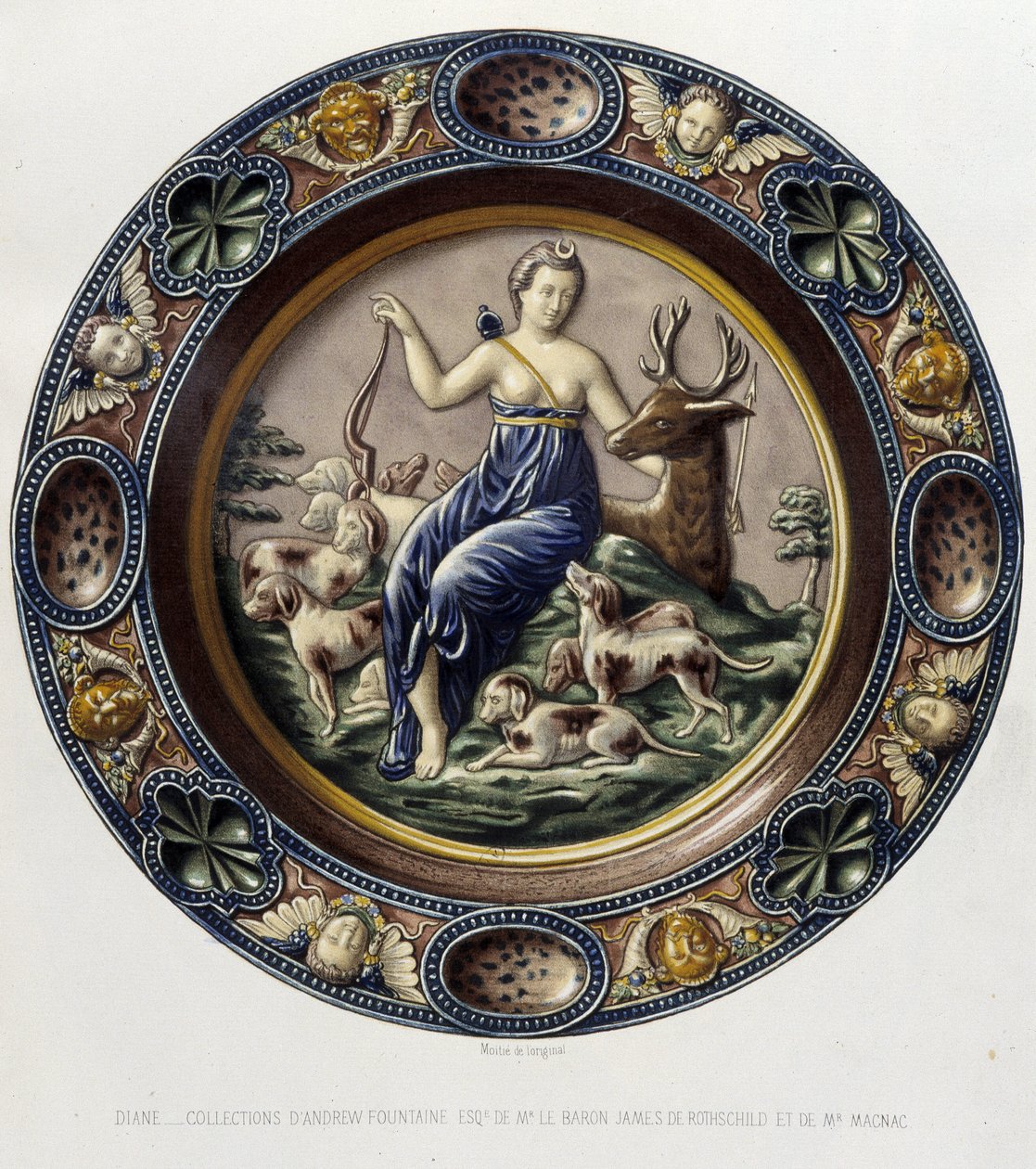 Diana (Artemis) de jageres - keramische plaat, in 